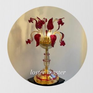 شمعدان مورانو قرمز